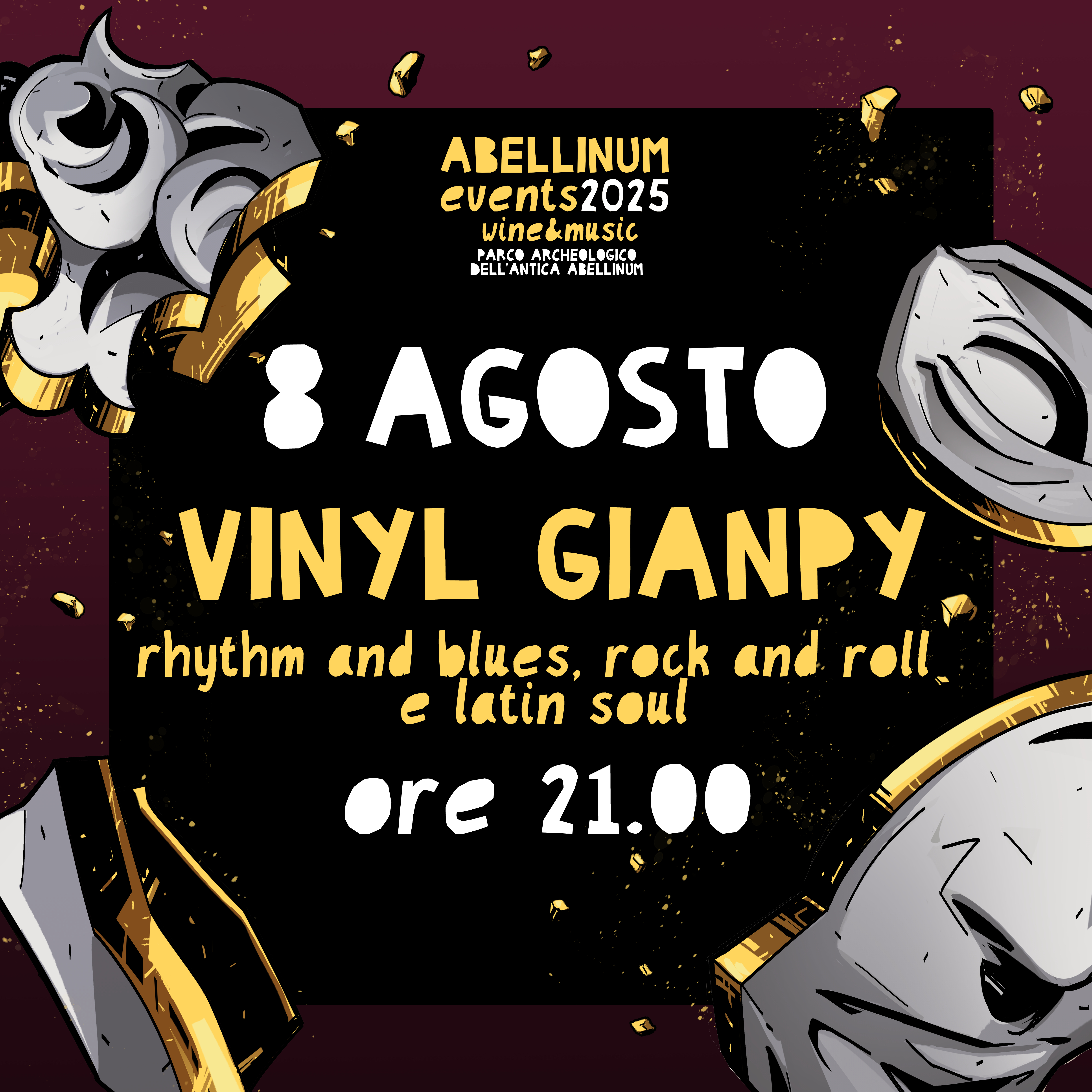 Abellinum Events - Wine & Music 2025 - venerdì 8 agosto Vinyl Gianpy live music selection - Area archeologica dell'Antica Abellinum, Atripalda (AV)